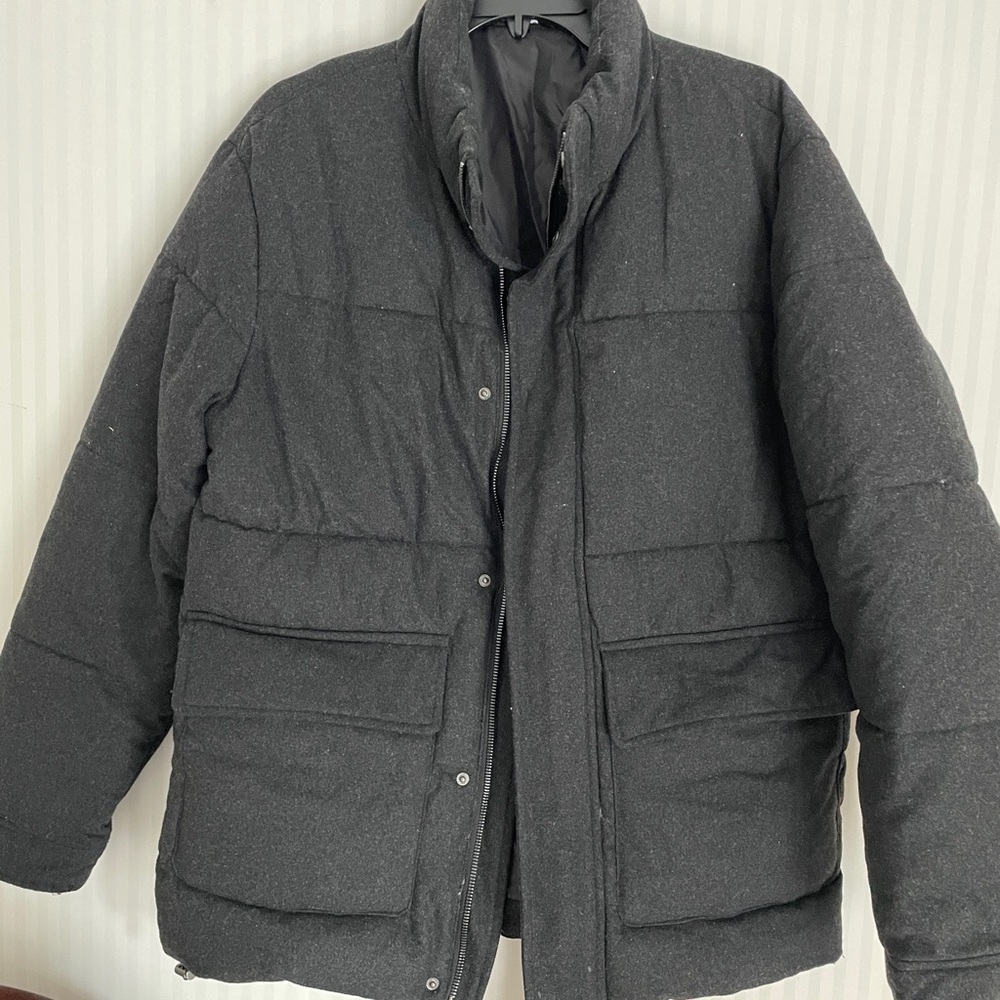 Zara Charcoal Puffer Coat